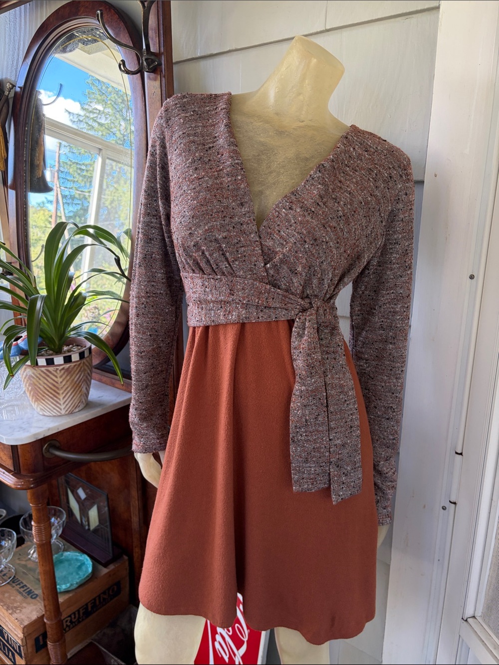 Anthropologie Amadi Two-Tone Wrap Dress